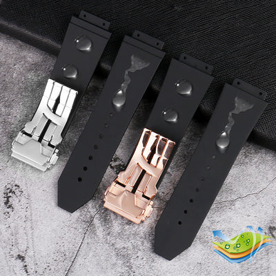 Classic Fusion Raised 19MM Silicone Rubber Strap