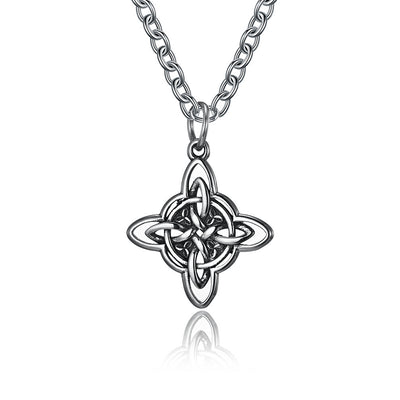 Vintage Viking Irish Celtic Knot Trendy Pendant Stainless Steel Slavic Charm Necklace