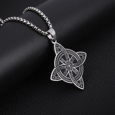 Vintage Viking Irish Celtic Knot Trendy Pendant Stainless Steel Slavic Charm Necklace