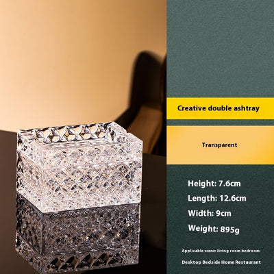 Modern Light Luxury Crystal Glass Ashtray